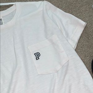 pink/victorias secret cropped tee